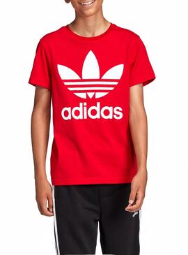 T-Shirt Adidas Trefoil Rot