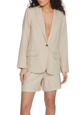 Blazer Vila Jolanda Beige für Damen