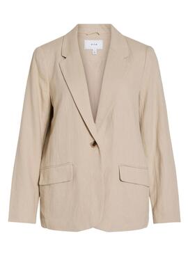 Blazer Vila Jolanda Beige für Damen