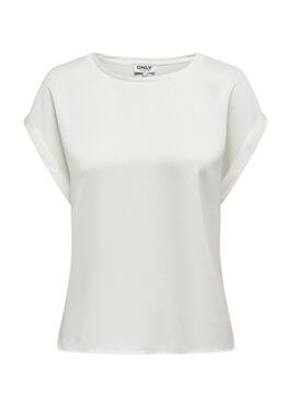 Top Only Lieke Satin Weiß für Frauen