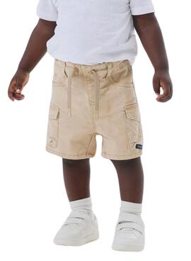 Bermudas Name It Ben Baggy Cargo in Tan für Kinder