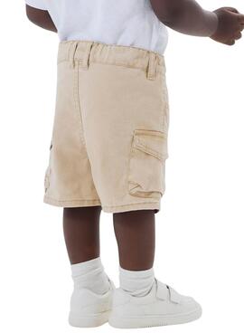 Bermudas Name It Ben Baggy Cargo in Tan für Kinder