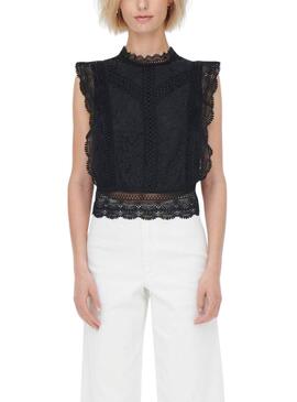 Bluse Only Karo Schwarz fur Damen