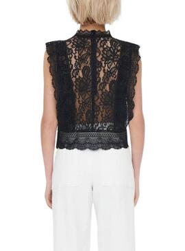 Bluse Only Karo Schwarz fur Damen