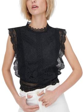 Bluse Only Karo Schwarz fur Damen