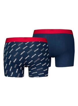 Boxershorts Levis Logo Aop Marine für Männer