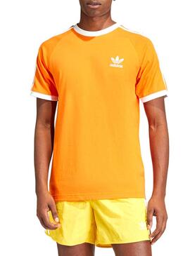 T-Shirt Adidas Stripes Orange 