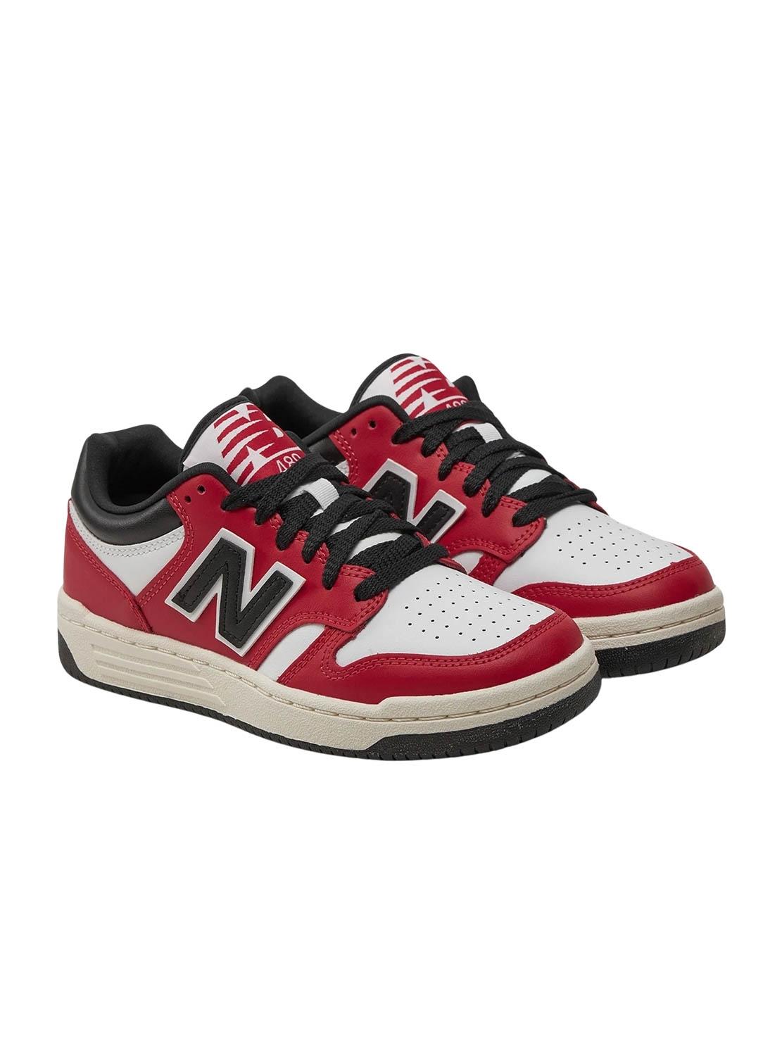 sneakers New Balance 480 rot weiB und schwarz