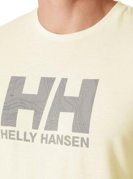 T-Shirt Helly Hansen Skog UPF 40 gelb für Männer