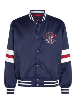 Bomberjacke Tommy Jeans Varsity Explorer Marineblau für Männer