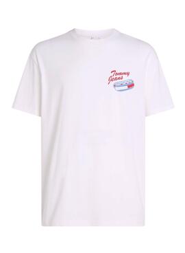 T-Shirt Tommy Jeans Plus Logo Weiß für Männer