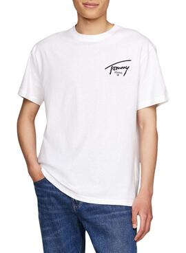 T-Shirt Tommy Jeans Signature weiß für Männer