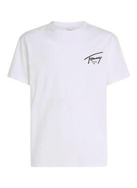 T-Shirt Tommy Jeans Signature weiß für Männer