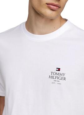 T-shirt Tommy Hilfiger Stack weiß für Männer