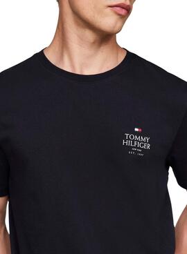 T-Shirt Tommy Hilfiger Stack Marine für Männer