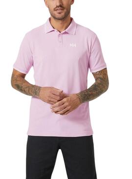 Polo Helly Hansen Kos UPF 50 in Rosa für Herren.