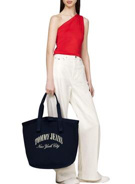 Tasche Tommy Jeans Hot Summer Tote Marineblau für Damen