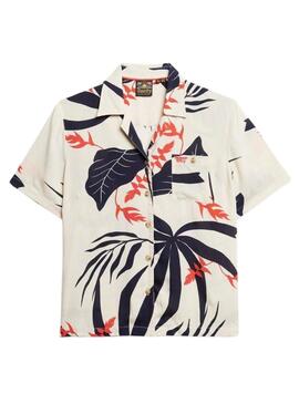 Bluse Superdry Beach Resort Beige für Damen