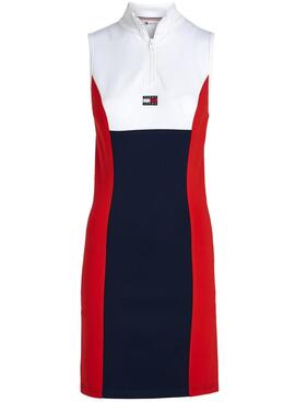 Kleid Tommy Jeans Bodycon Colorblock für Frauen