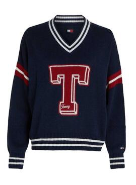 Tommy Jeans Pullover in Marineblau für Damen.