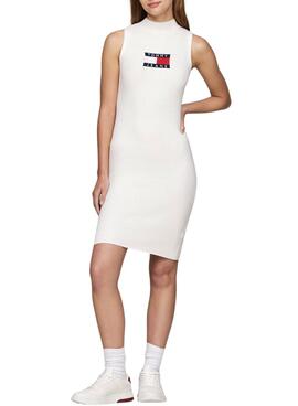 Kleid Tommy Jeans Center Flag weiß für Frauen