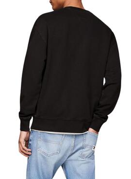 Sweatshirt Tommy Jeans Big Flag schwarz für Herren