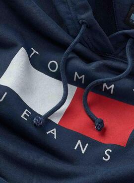 Tommy Jeans Reg Flag Hoodie Marineblau für Herren