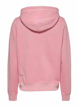 Sweatshirt Tommy Jeans Reg Flag rosa für Frauen.