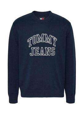 Tommy Jeans Jersey Logo Retro Marine für Männer