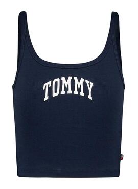 Top Tommy Jeans Varsity blau für Frauen.