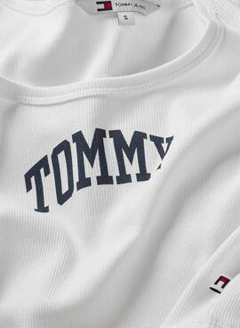 Top Tommy Jeans Varsity weiß für Frauen