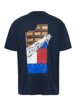 Tommy Jeans t-shirt Novelty Marineblau