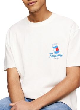 T-shirt Tommy Jeans Fun Novelty weiß für Männer