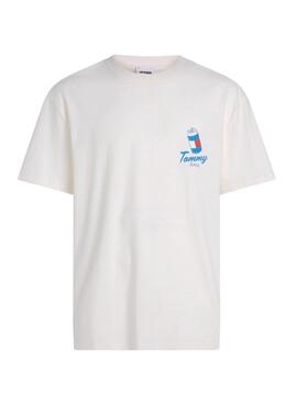 T-shirt Tommy Jeans Fun Novelty weiß für Männer