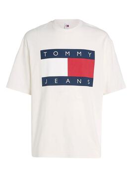 T-shirt Tommy Jeans Big Flag weiß für Männer