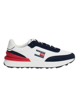 sneakers Tommy Jeans Technical Runner in Blau und Weiß für Männer.