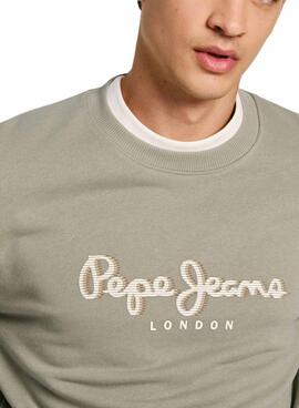 Sweatshirt Pepe Jeans Saul Crew grün für Männer