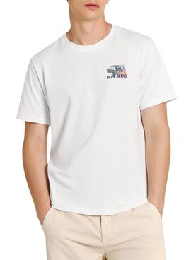 T-Shirt Pepe Jeans Arshine weiß für Männer.