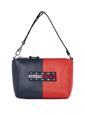 Handtasche Tommy Jeans Archive Shoulder in Rot und Marineblau für Frauen