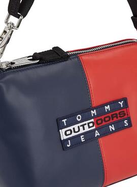 Handtasche Tommy Jeans Archive Shoulder in Rot und Marineblau für Frauen