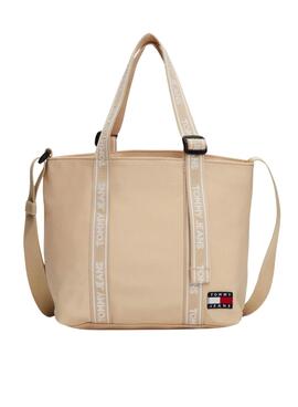 Tasche Tommy Jeans Essential Daily Mini Tote in Beige für Frauen.