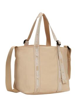 Tasche Tommy Jeans Essential Daily Mini Tote in Beige für Frauen.