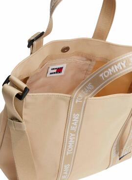 Tasche Tommy Jeans Essential Daily Mini Tote in Beige für Frauen.