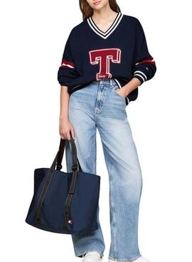 Tommy Jeans Essential Daily Tote Handtasche in Marineblau für Frauen