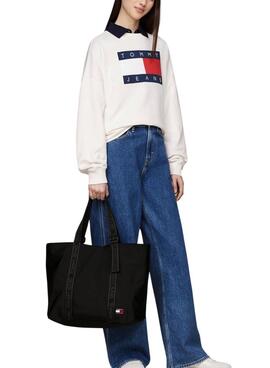 Handtasche Tommy Jeans Essential Daily Tote Schwarz für Frauen
