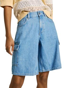 Pepe Jeans Worker Shorts in Blau für Frauen