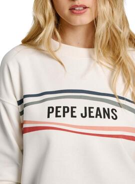 Sweatshirt Pepe Jeans Edeline weiß für Frauen