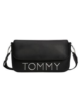 Handtasche Tommy Hilfiger Bold Elongated Flap in Schwarz für Damen