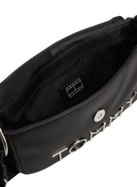 Handtasche Tommy Hilfiger Bold Elongated Flap in Schwarz für Damen