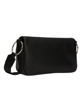 Handtasche Tommy Hilfiger Bold Elongated Flap in Schwarz für Damen